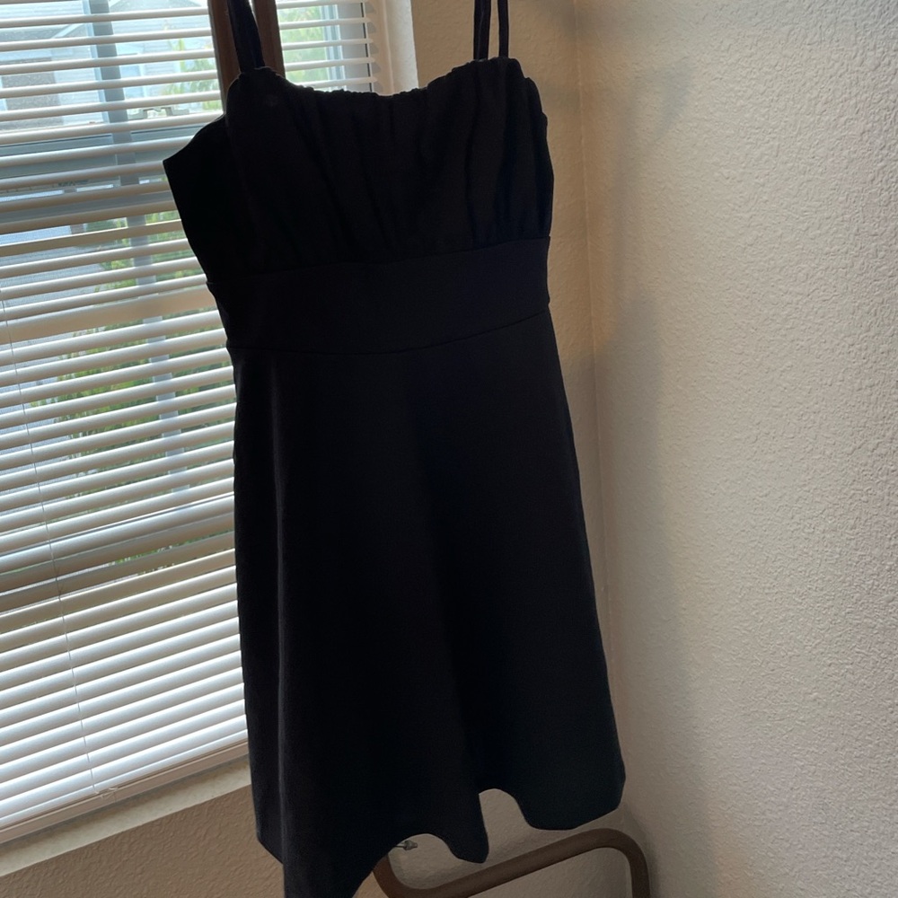 Trixxi Black Gathered Dress